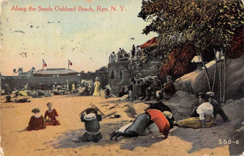 Rye New York Oakland Beach Vintage Postcard AA50273