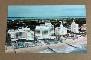 UNUSED POSTCARD -  35TH ST. AREA AS SEEN FROM THE BLIMP, MIAMI BEACH, FLORIDA