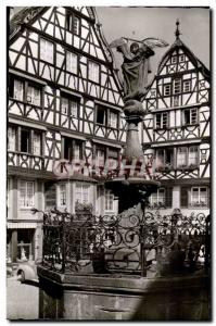 Old Postcard Cues Bernkastel Mosel St Michaelsbronnen auf dem Marktplatz