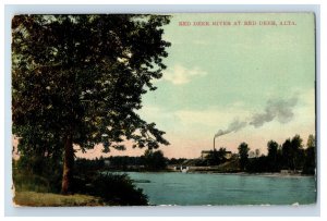 Vintage Red Deer River At Red Deer Alta. Postcard F145E