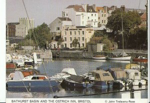 Bristol Postcard - Bathurst Basin and The Ostrich Inn   AB448
