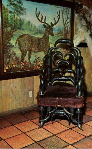 Texas San Antonio Lone Star Brewing Company Buckhorn Hall Of Horns Chair Desi...