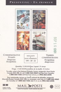 Canada Mail Poste Commemorative Stamp Pack Dangerous Occupations