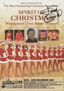 Jimmy Osmond 2005 Live Christmas Concert Hand Signed Flyer