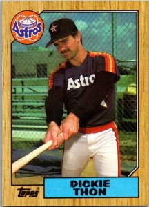 1987 Topps Baseball Card Dickie Thon Houston Astros sk3371