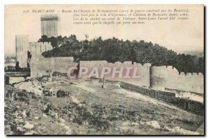 Postcard Ancient Ruins Beaucaire Castle Belliquadrum square War built by the ...