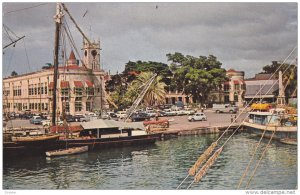 BRIDGETOWN, Barbados, 1940-1960's; Careenage, Ships, Classic Cars