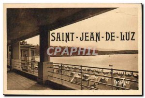 Old Postcard Saint Jean de Luz Beach