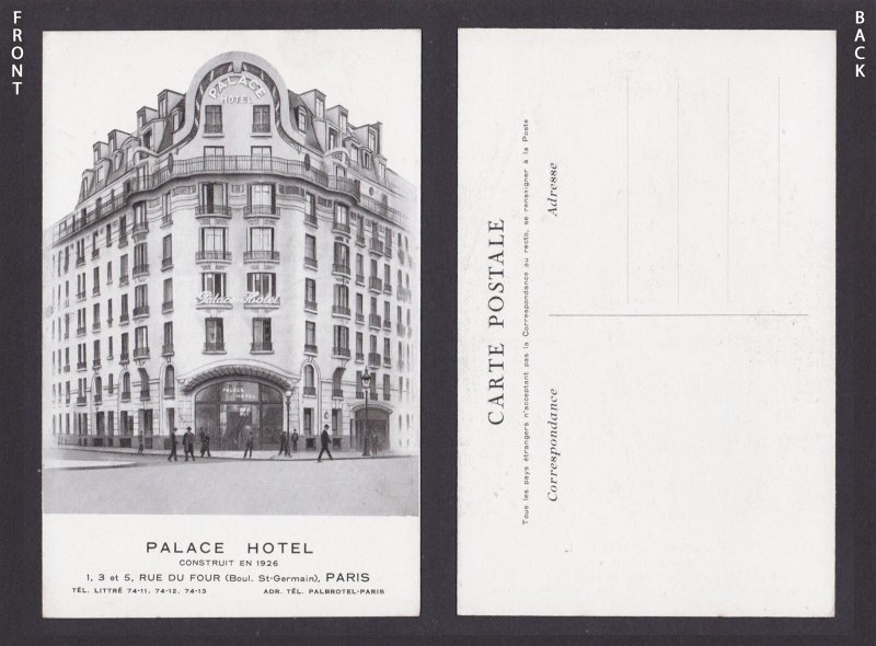 FRANCE, Postcard, Paris, Palace Hotel