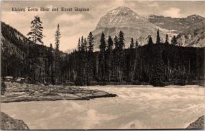 Kicking Horse River and Mount Stephen, British Columbia Vintage Postcard H23