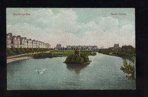 TQ3398 - Sussex - Early view, Lake in Egerton Gardens, Bexhill-on-Sea - postcard