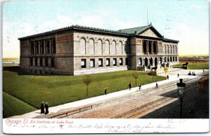 VINTAGE POSTCARD THE CHICAGO ART INSTITUTE BUILDING COMPLEX AT LAKE FRONT 1907