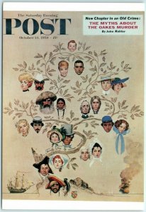 Postcard - Family Tree - By: Norman Rockwell 