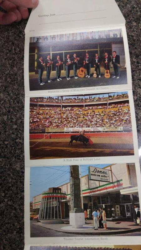 Tijuana Mexico Street Scenes Novelty Postcard Folder J44570