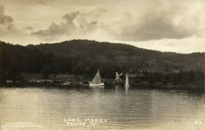 PC CPA US, VERMONT, FAIRLEE, LAKE MOREY, Vintage REAL PHOTO Postcard (b21296)