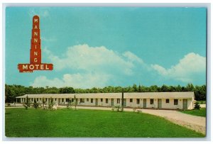 c1960's Manning Motel Scene Manning South Carolina SC Unposted Vintage Postcard