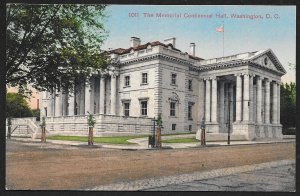 Memorial Continental Hall Washington DC Unused c1920s
