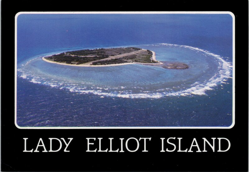 Lady Elliot Island Queensland Australia Aerial Great Barrier Reef Postcard C7