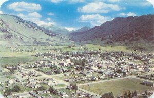 Jackson Hole Wyoming Aerial View Vintage Chrome Postcard Unused