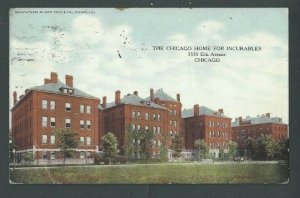 1908 Post Card Chicago IL Home For Incurables