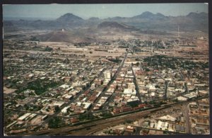 Arizona Air View of TUCSON looking East toward A Mountain - pm1960 - Chrome