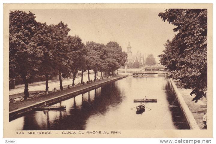 Mulhouse (Haut-Rhin) - Canal du Rhone au Rhin France, 1910s