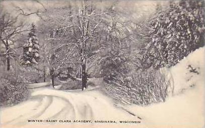 Wisconsin Sinsinawa Winter Scene Saint Clara College Artvue