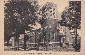 Postcard Church of Christ Canton PA