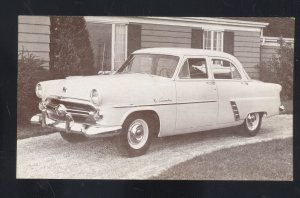 1952 FORD FOUR DOOR SEDAN VINTAGE CAR DEALER ADVERTISING POSTCARD