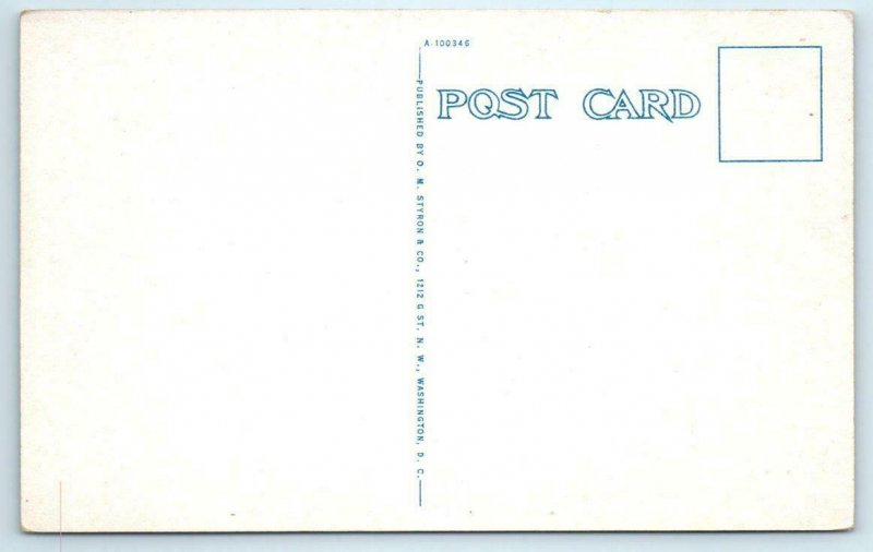 WASHINGTON, D.C. ~ Coffee Shoppe FRANKLIN SQUARE HOTEL c1930s Roadside Postcard