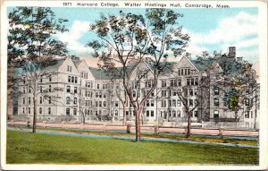 Massachusetts Cambridge Walter Hastings Hall Harvard College 1927