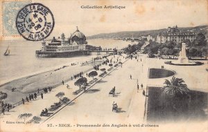 France 1905 Nice Promenade des Anglais a vol d'oiseau Carriage vintage postcard
