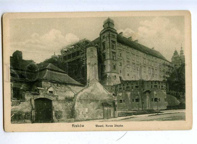 192384 POLAND KRAKOW Wawel view Vintage postcard