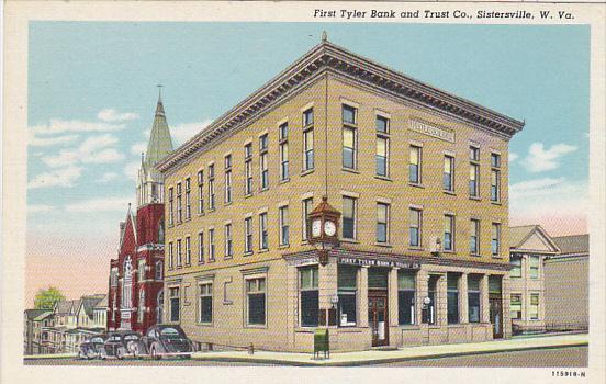 First Tyler Bank and Trust Company Sistersville West Virginia Curteich