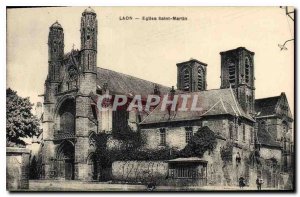 Old Postcard Laon Saint Martin Church