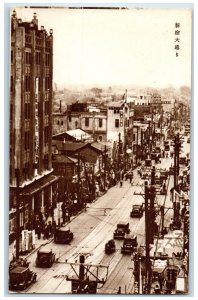 c1940's Shinjuku Street Main Street in Greater Tokyo Japan Vintage Postcard