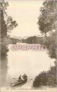 'Old Postcard Lyon''s Tete d''Or Park and Boat Canoe Fourviere'