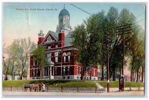 c1910 Carroll Co. Court House Carroll Iowa IA Antique Posted Postcard