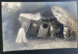 Mint Germany Real Picture Postcard Early Aviation Airship Catastrophe