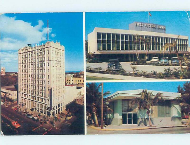 1957 Postcard Ad FIRST FEDERAL SAVINGS BANK St. Petersburg Florida FL hn6054