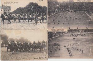 SAUMUR MILITARY HORSES France 53 Vintage Postcards pre-1940 (L6034)
