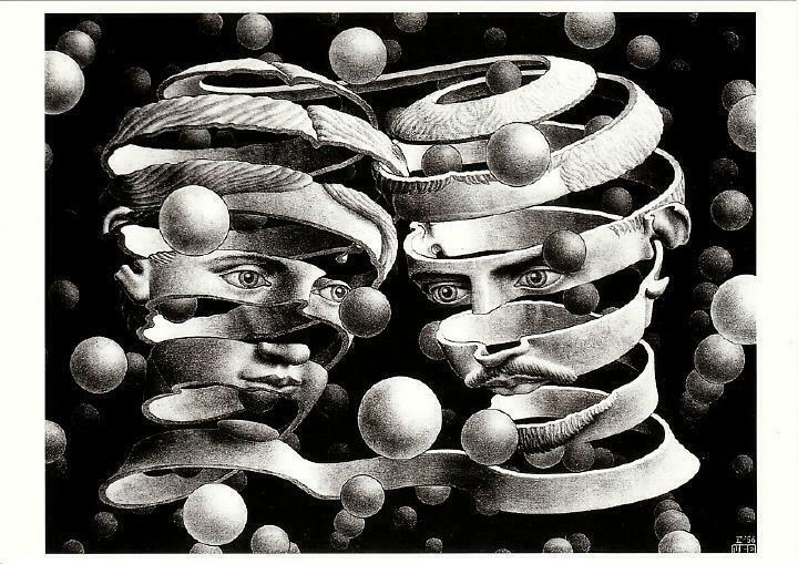 Bond of Union by M.C. Escher Art Postcard
