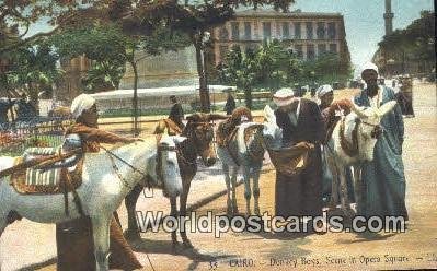 Donkey Boys, Opera Square Cairo Eqypt Unused 