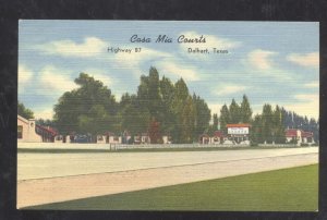 DALHART TEXAS CASA MIA COURTS MOTEL VINTAGE LINEN ADVERTISING POSTCARD