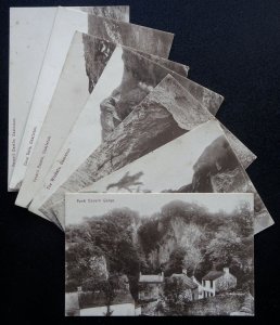 Derbyshire Collection of 7 CASTLETON VILLAGE & CAVENS c1904 Postcard by Frith