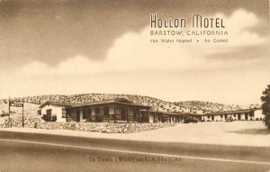 Route 66 Postcard Hollon Motel Barstow CA San Bernardino County