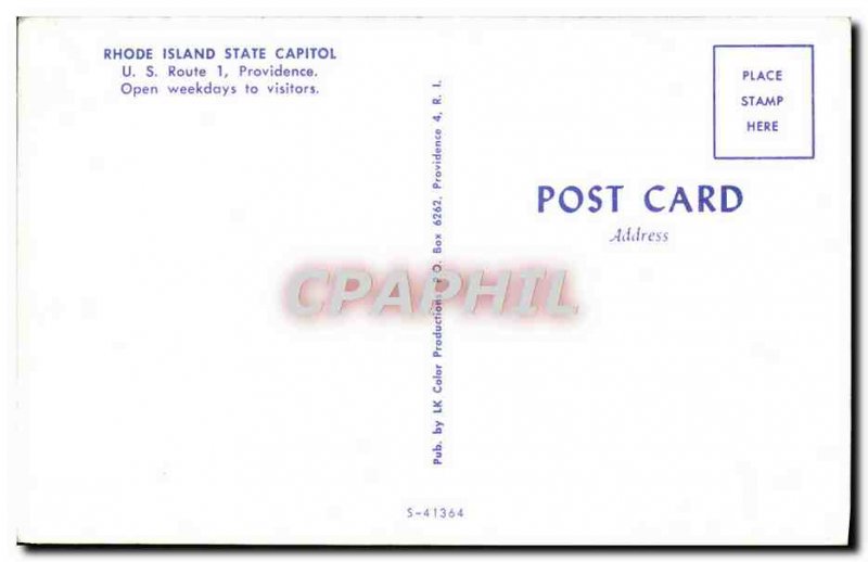 Old Postcard Rhode Island State Capitol U S Providence Road Weekdays Open To ...