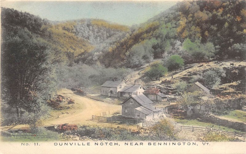 Dunville Notch Vermont c1910 Hand Colored Postcard View near Bennington