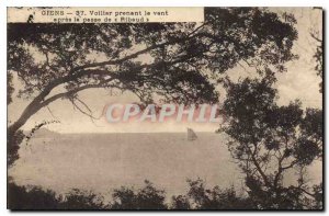 Postcard Old Giens Sailboat after taking the wind Password Ribaud