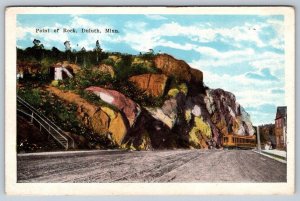 Trolley, Point Of Rock, Duluth, Minnesota, Vintage Postcard, Local Publisher